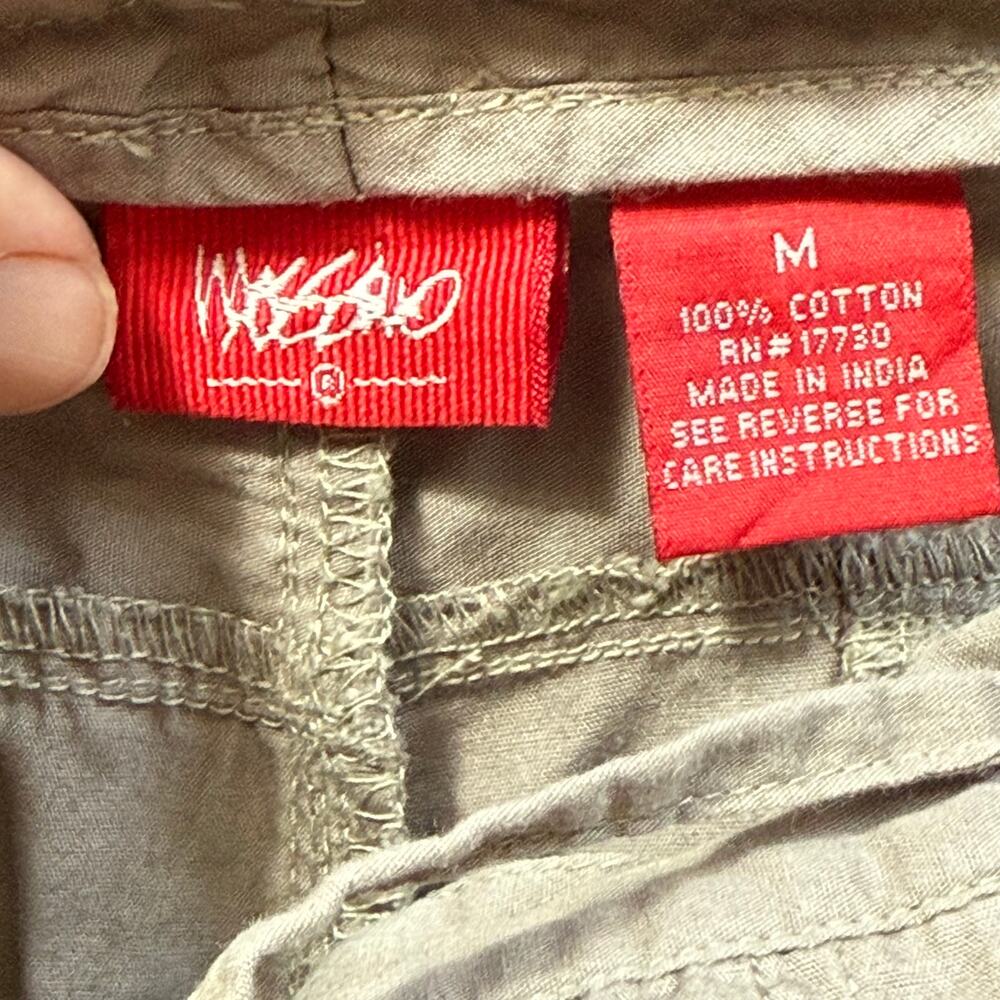 Mossimo‎ M Taupe 100% Cotton Lightweight Drawstring Cropped Pants - Picture 9 of 9